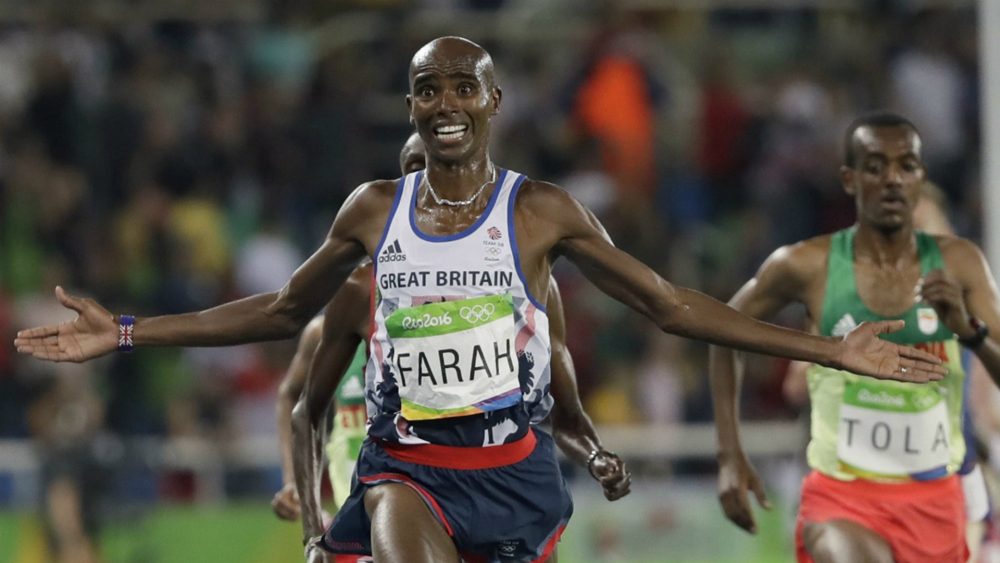 Mo Farah wins back-to-back 10000m gold medals